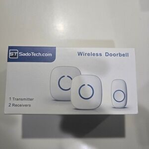 SadoTech Wireless Doorbell 1 Transmitter 2 Receivers Expandable Multi Unit Chime